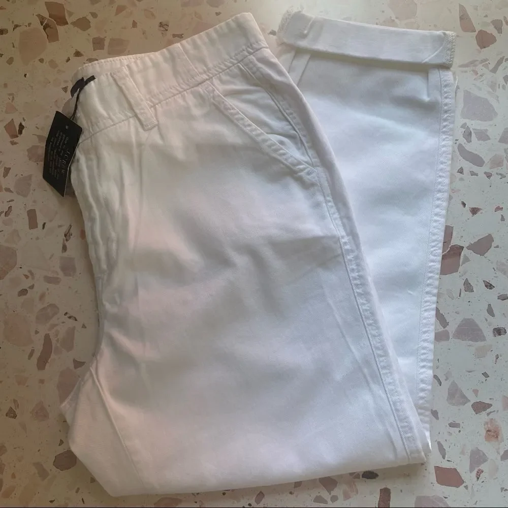J. Crew Sunday Slim 100% cotton Chino pants White new
